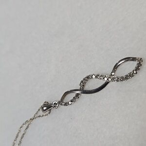10k JWBR Designer Diamond Infinity Necklace